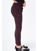 Pantaloni maro fete cu modele negre NDZ53228 - Magazin online - Boutique